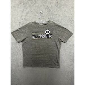 Michigan Wolverines Shirt Mens Extra Large Gray Short Sleeve Crew Neck Football